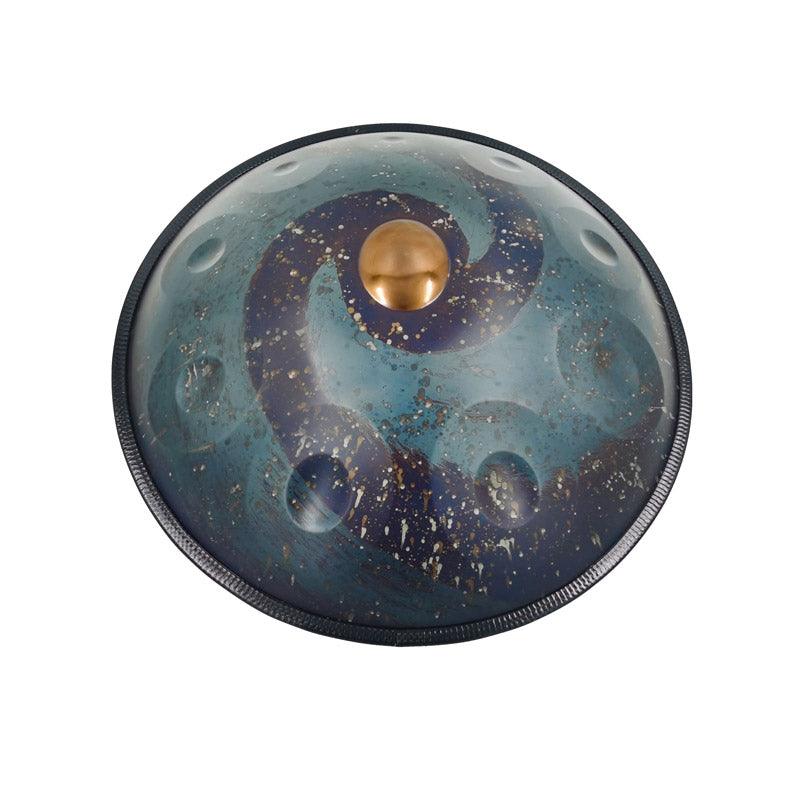 MiSoundofNature Starburst A1 DC Handpan Drums 22 Inches 10 Notes D Minor Kurd Scale hangdrum with gift set - HLURU.SHOP