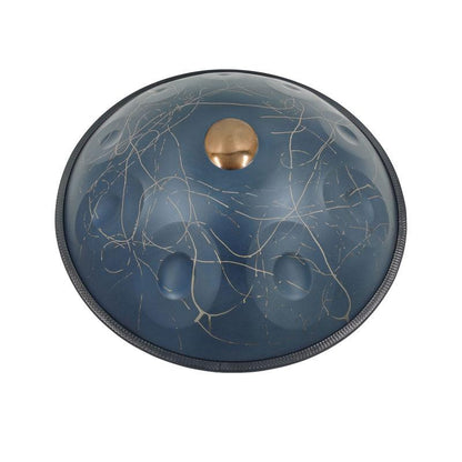 MiSoundofNature Starburst A2 DC Handpan Drums 22 Inches 10 Notes D Minor Kurd Scale hangdrum with gift set - HLURU.SHOP