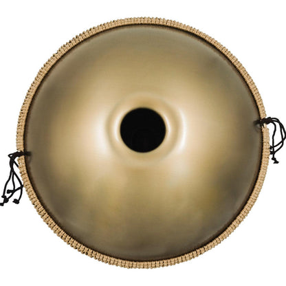 MiSoundofNature STL Handpan Drum Pure Golden 22 Inches 9 Notes D Minor Kurd Scale Hangdrum - HLURU.SHOP