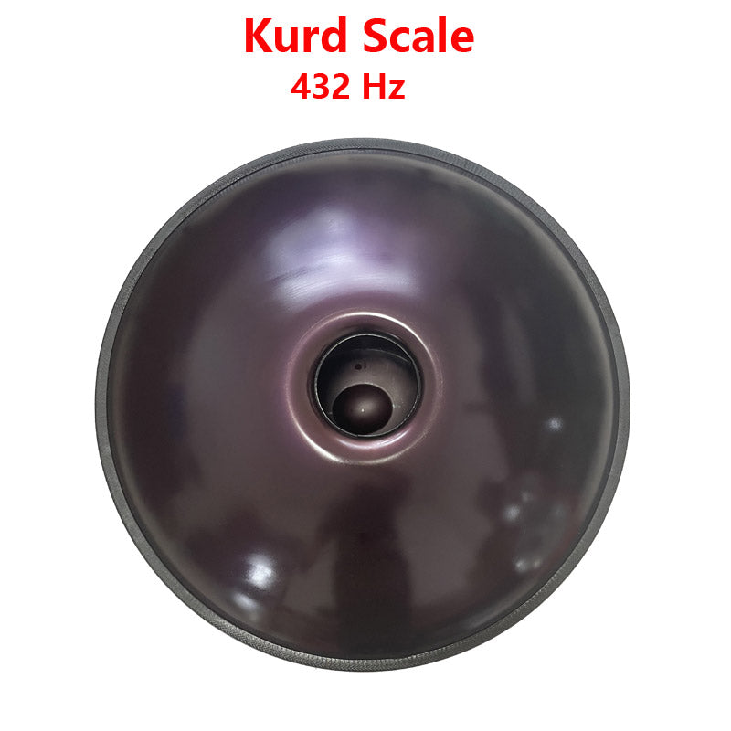 Hand Pan Drum 22 Inches 10 Tones Kurd / Celtic Scale D Minor Featured High-end Nitride Steel Handmade Performance Sound Healing Handpan, Available in 432 Hz and 440 Hz